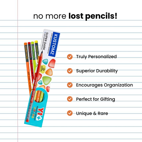 Personalized Name Pencils – Gift Set (Pack of 10)