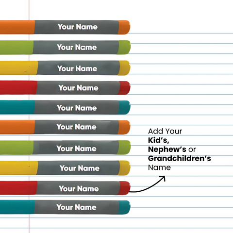 Personalized Name Pencils – Gift Set (Pack of 10)